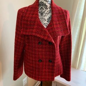 Talbots Wool Red Tweed Jacket